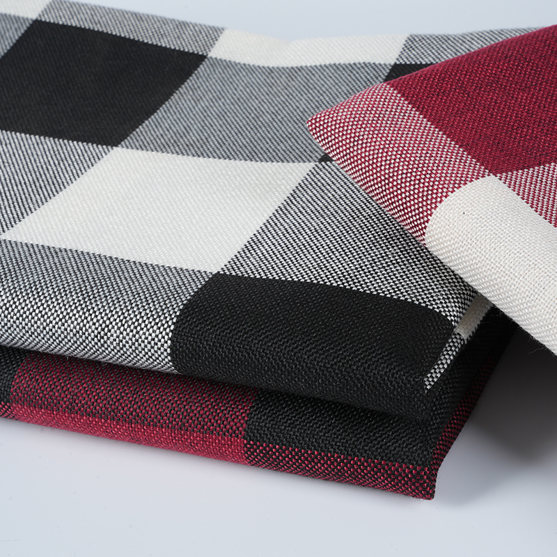 10*10 Ekose Polyester Keten Kumaş